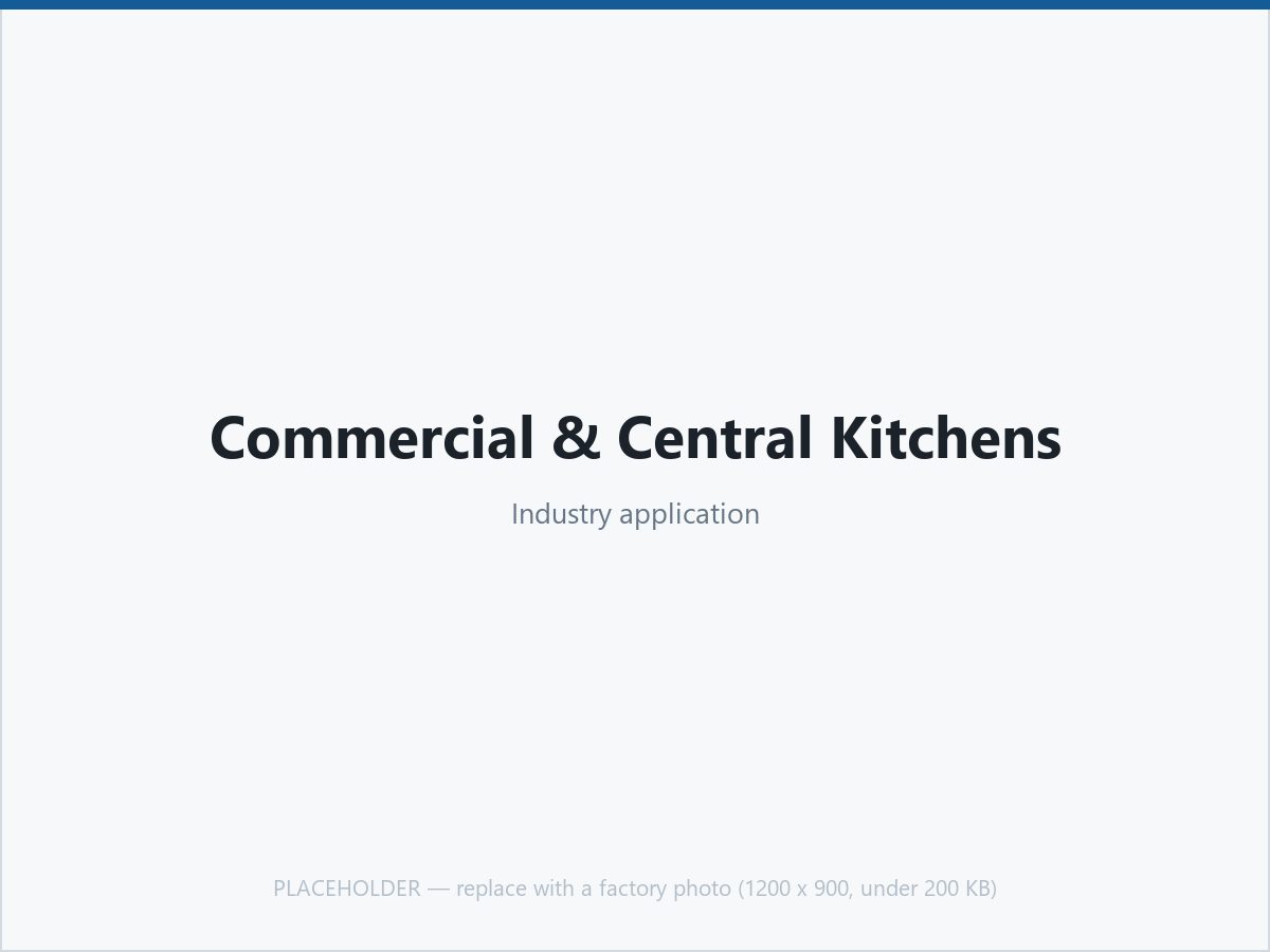 Commercial and Central Kitchens