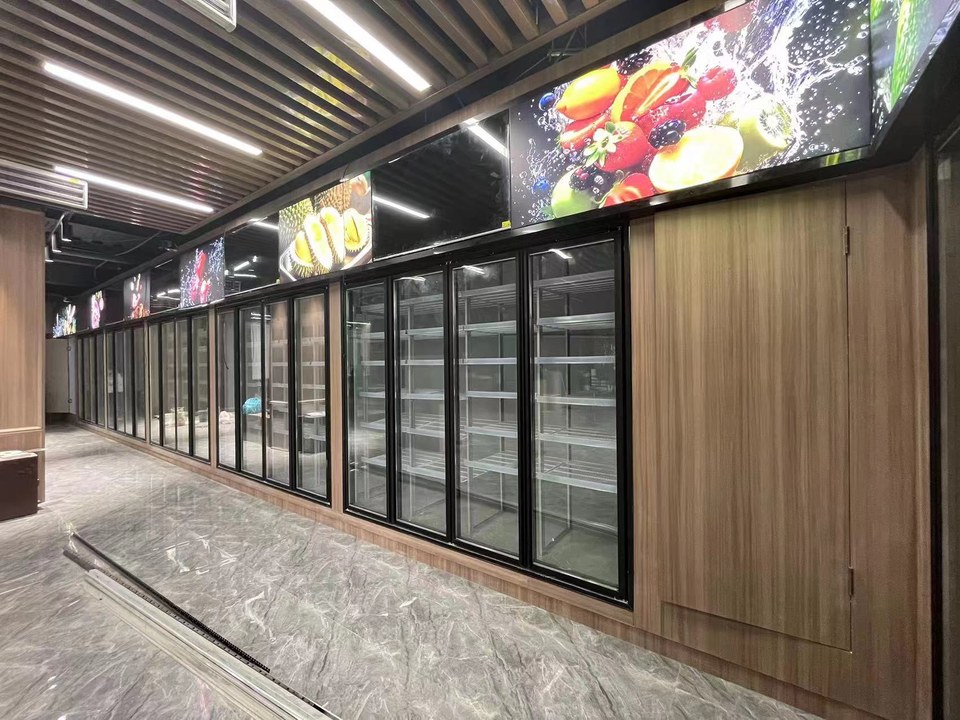 ZIBOCOOL commercial refrigeration installation in a food retail store