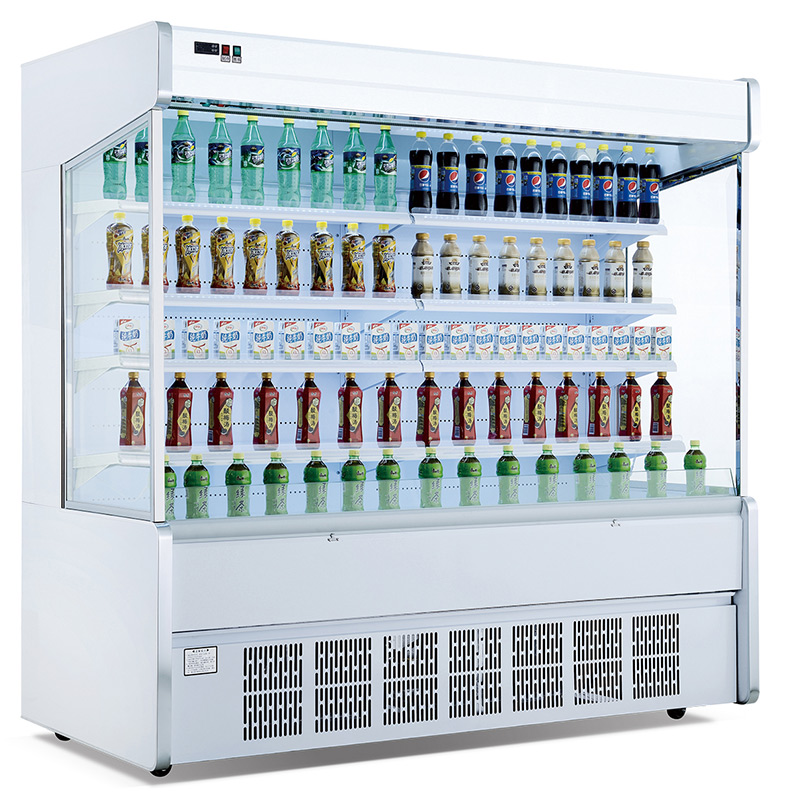 Supermarket Multideck Display Chiller — Open-front fan-cooled display for drinks, dairy and packaged produce